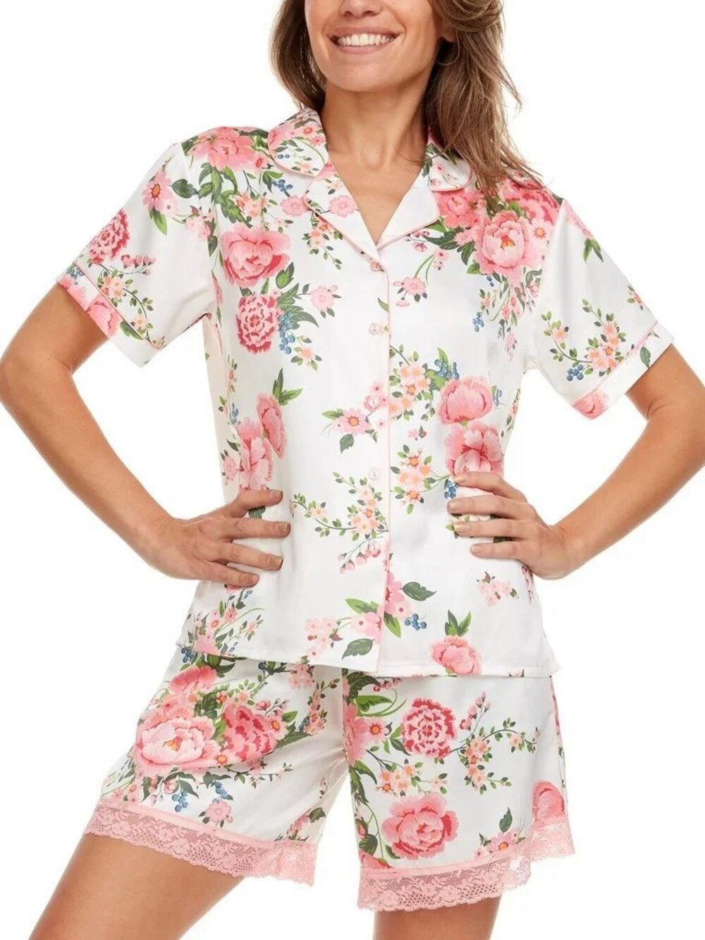 Flora Nikrooz Women's Notch‎ Collar PJ Set